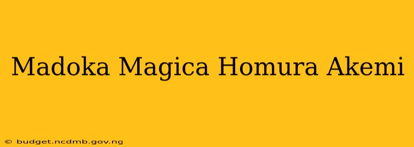 Madoka Magica Homura Akemi