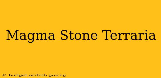Magma Stone Terraria