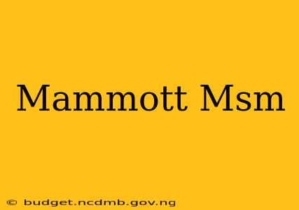 Mammott Msm