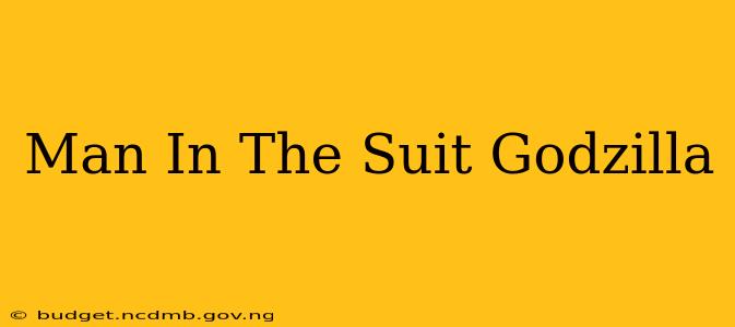 Man In The Suit Godzilla