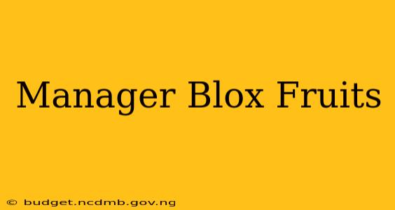 Manager Blox Fruits