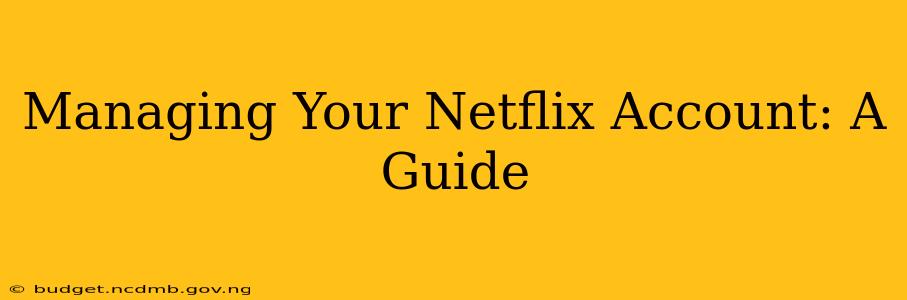 Managing Your Netflix Account: A Guide