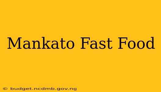 Mankato Fast Food