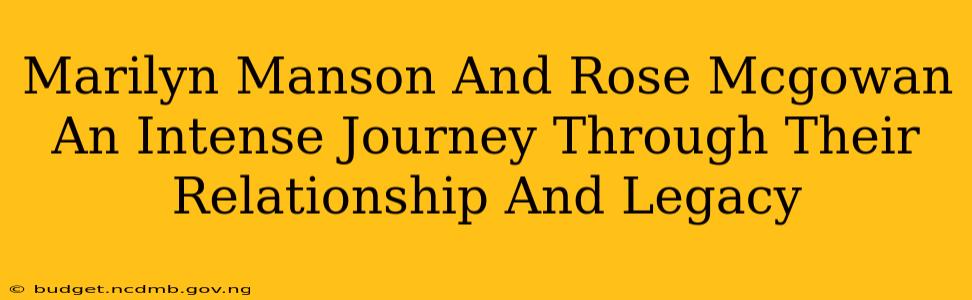 Marilyn Manson And Rose Mcgowan An Intense Journey Through Their Relationship And Legacy