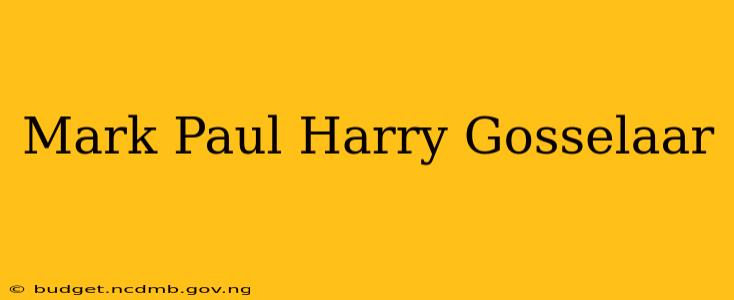 Mark Paul Harry Gosselaar
