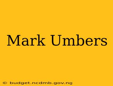 Mark Umbers