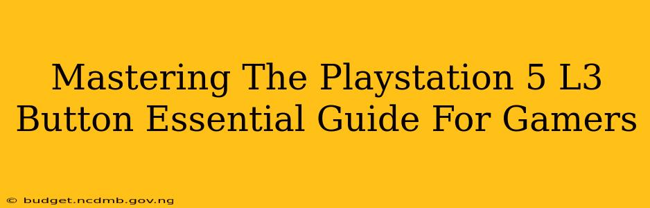 Mastering The Playstation 5 L3 Button Essential Guide For Gamers