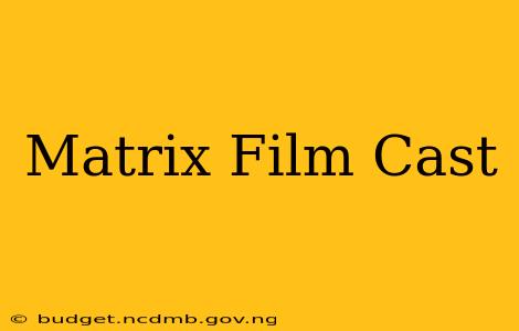 Matrix Film Cast