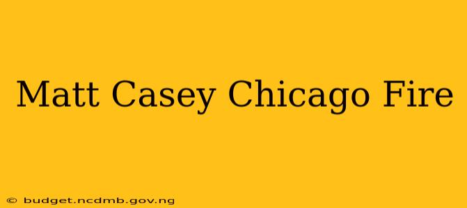 Matt Casey Chicago Fire