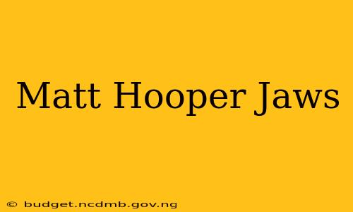 Matt Hooper Jaws
