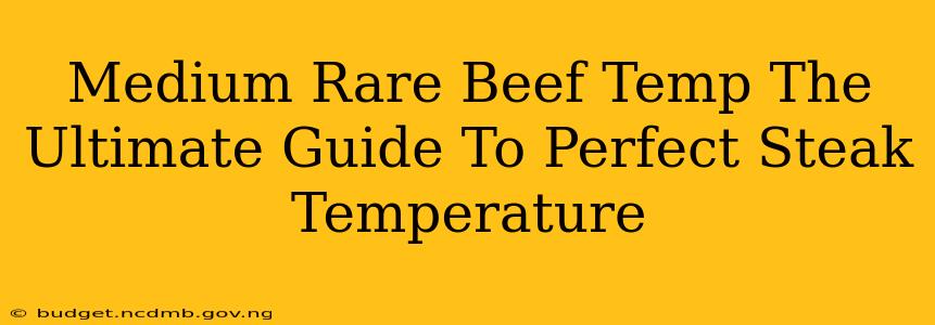 Medium Rare Beef Temp The Ultimate Guide To Perfect Steak Temperature