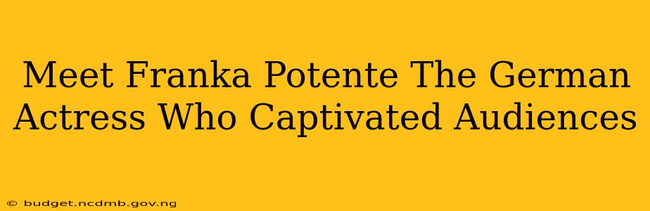 Meet Franka Potente The German Actress Who Captivated Audiences