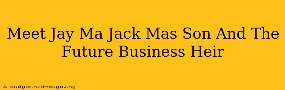 Meet Jay Ma Jack Mas Son And The Future Business Heir