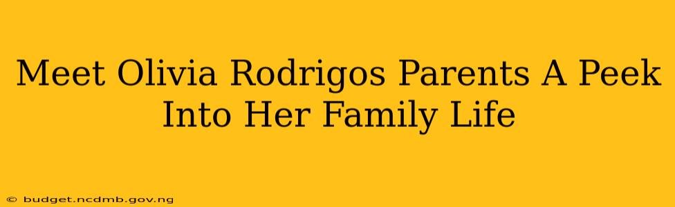 Meet Olivia Rodrigos Parents A Peek Into Her Family Life