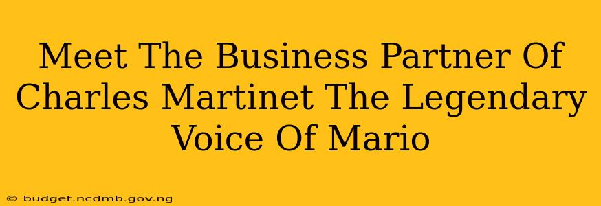 Meet The Business Partner Of Charles Martinet The Legendary Voice Of Mario