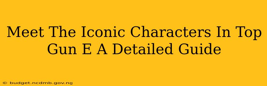 Meet The Iconic Characters In Top Gun E A Detailed Guide