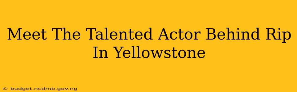 Meet The Talented Actor Behind Rip In Yellowstone