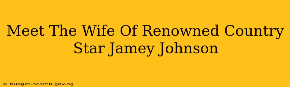 Meet The Wife Of Renowned Country Star Jamey Johnson