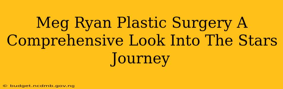 Meg Ryan Plastic Surgery A Comprehensive Look Into The Stars Journey