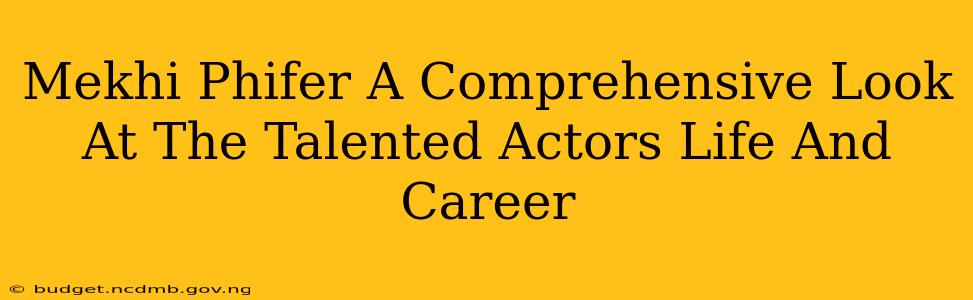Mekhi Phifer A Comprehensive Look At The Talented Actors Life And Career