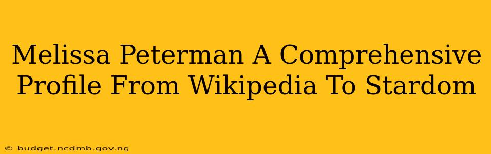 Melissa Peterman A Comprehensive Profile From Wikipedia To Stardom