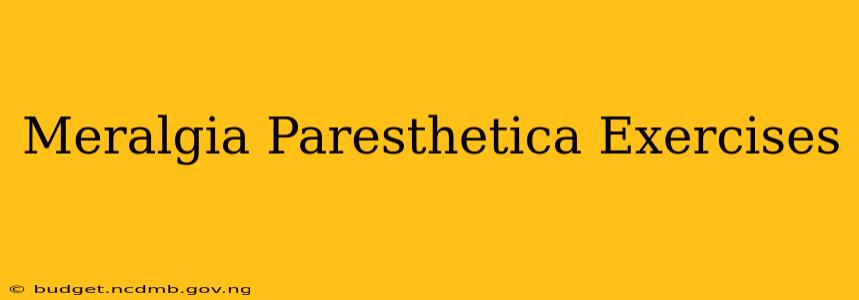 Meralgia Paresthetica Exercises