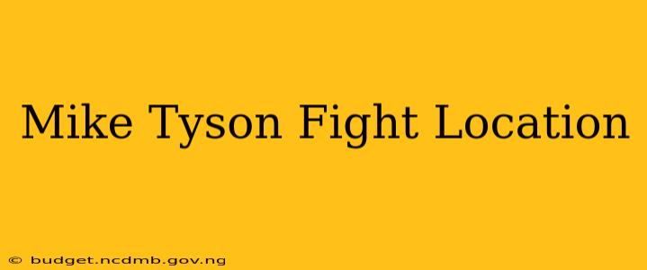 Mike Tyson Fight Location