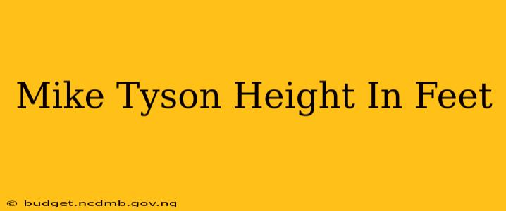 Mike Tyson Height In Feet