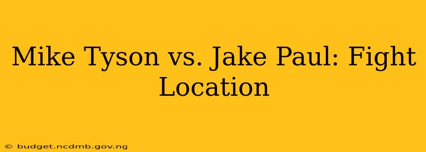 Mike Tyson vs. Jake Paul: Fight Location