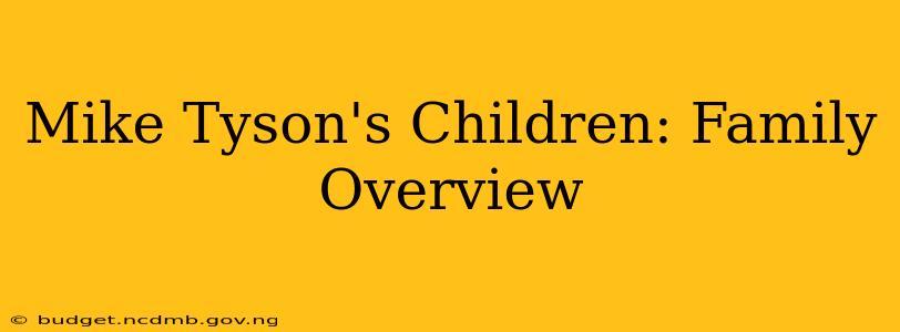 Mike Tyson's Children: Family Overview