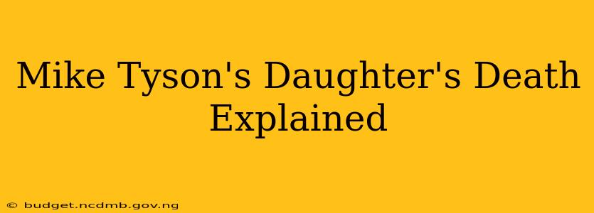 Mike Tyson's Daughter's Death Explained