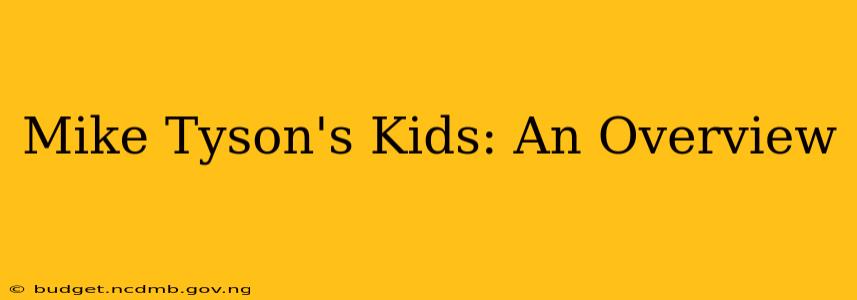 Mike Tyson's Kids: An Overview
