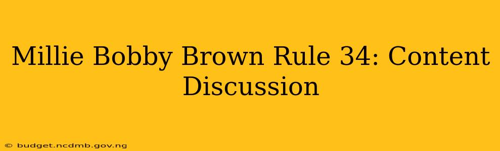 Millie Bobby Brown Rule 34: Content Discussion