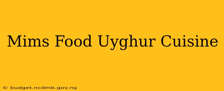 Mims Food Uyghur Cuisine