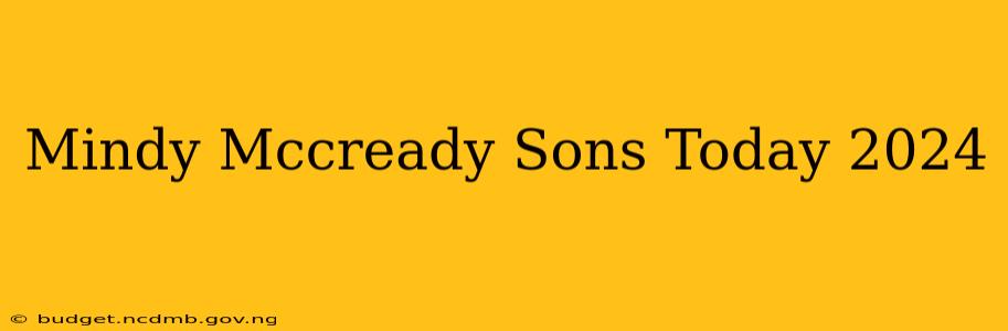 Mindy Mccready Sons Today 2024