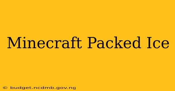 Minecraft Packed Ice
