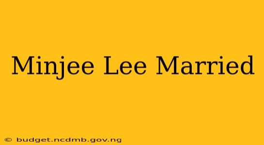 Minjee Lee Married