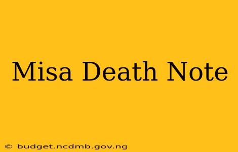 Misa Death Note