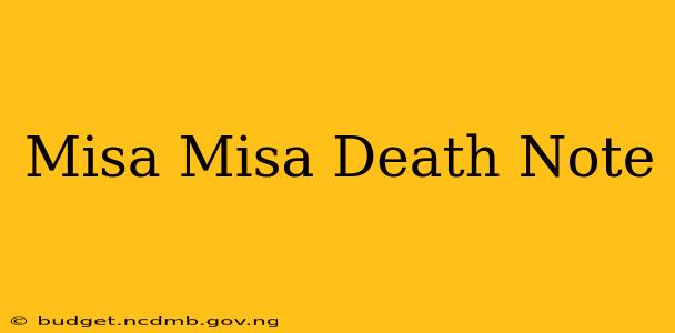 Misa Misa Death Note