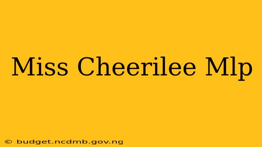 Miss Cheerilee Mlp
