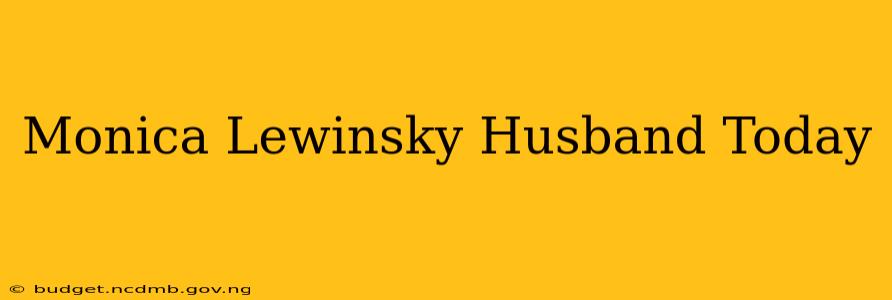 Monica Lewinsky Husband Today