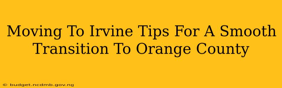 Moving To Irvine Tips For A Smooth Transition To Orange County
