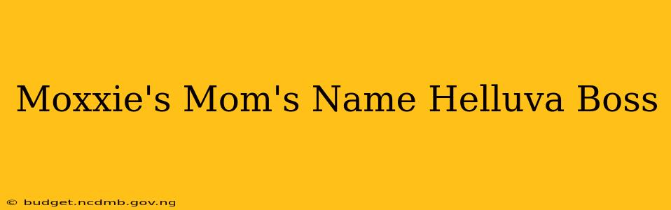 Moxxie's Mom's Name Helluva Boss