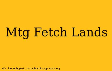 Mtg Fetch Lands