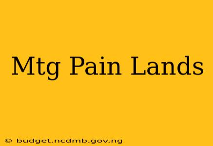 Mtg Pain Lands