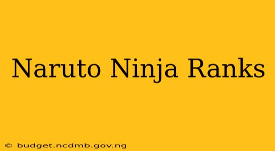 Naruto Ninja Ranks
