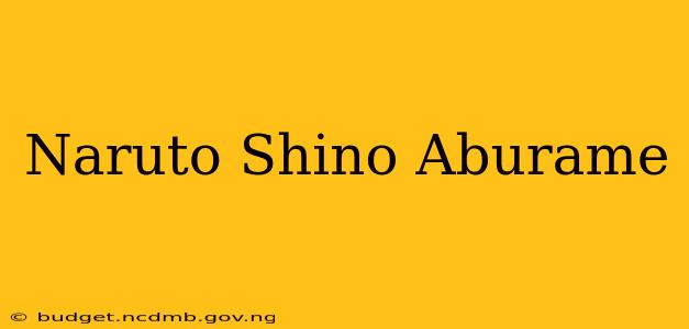 Naruto Shino Aburame
