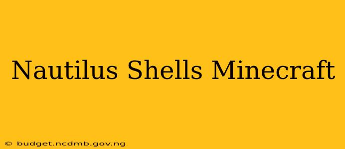 Nautilus Shells Minecraft