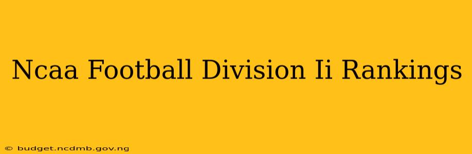 Ncaa Football Division Ii Rankings