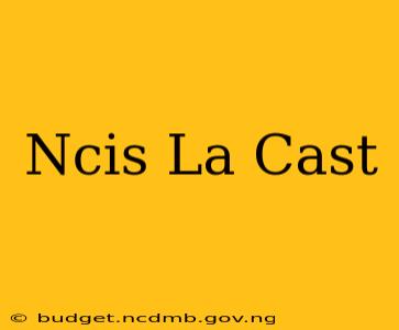Ncis La Cast